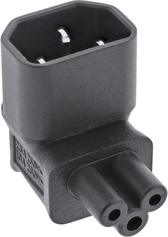 C5 - C14 voeding adapter haaks / zwart