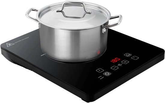 Inventum KI120T inductie kookplaat 1 kookzone - 1-fase plug en play - Timer - Kinderslot - 10 standen - Pan 15/20 cm - Vrijstaand - Zwart