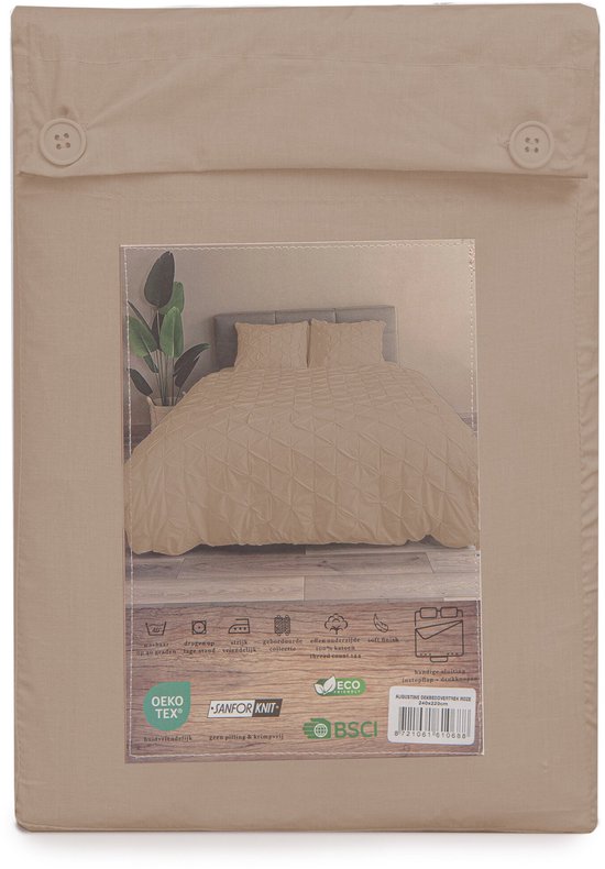 Beau Maison Dekbedovertrek Augustine Taupe 240x200/220 cm + 2 kussenslopen van Merkloos — afbeelding 5