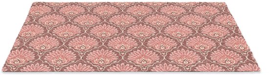 Deurmat 60x40 cm - Droogloopmat Waaiermotief - Patroon - Roze - Mat voor binnen - Schoonloopmat - Deurmatten met print - Inloopmat