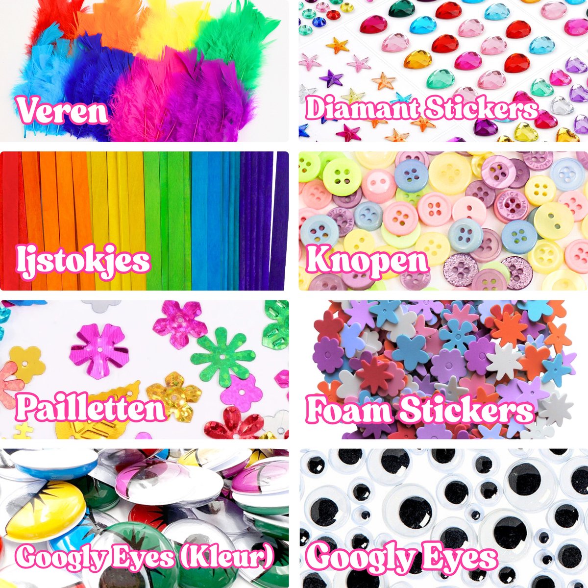 Allerion Glitter Knutseldoos Unicorn XXL – 3000+ delig – Voor Jongens en Meisjes – Creatief Speelgoed - Knutselen — afbeelding 2