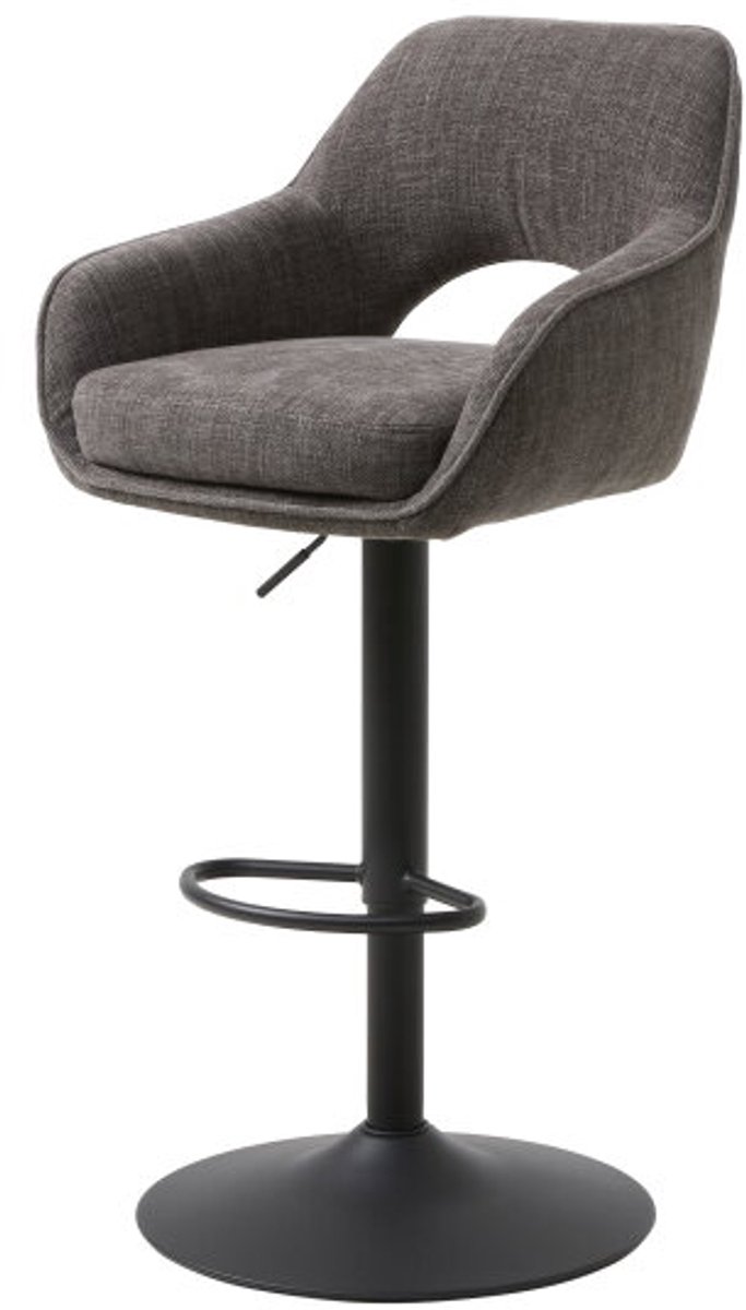 Barstoel Cowley draaibaar & verstelbaar - Graphite - barstoelen set van 2