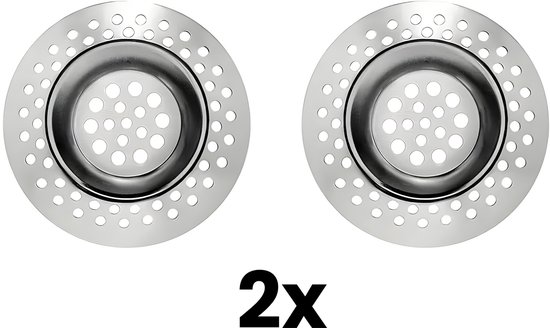 2 crépines de baignoire avec récupérateur de cheveux – Filtre de douche en acier inoxydable – Empêche les obstructions – Convient pour Bain, Douche et lavabo – Facile à nettoyer – Idéal pour les particuliers et les professionnels – Facile à nettoyer