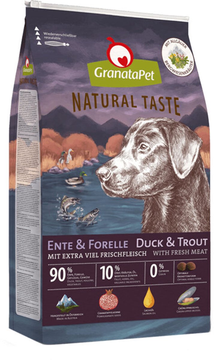 GranataPet GranataPet Natural Taste Hondenvoer - Eend & Forel - 12 kg