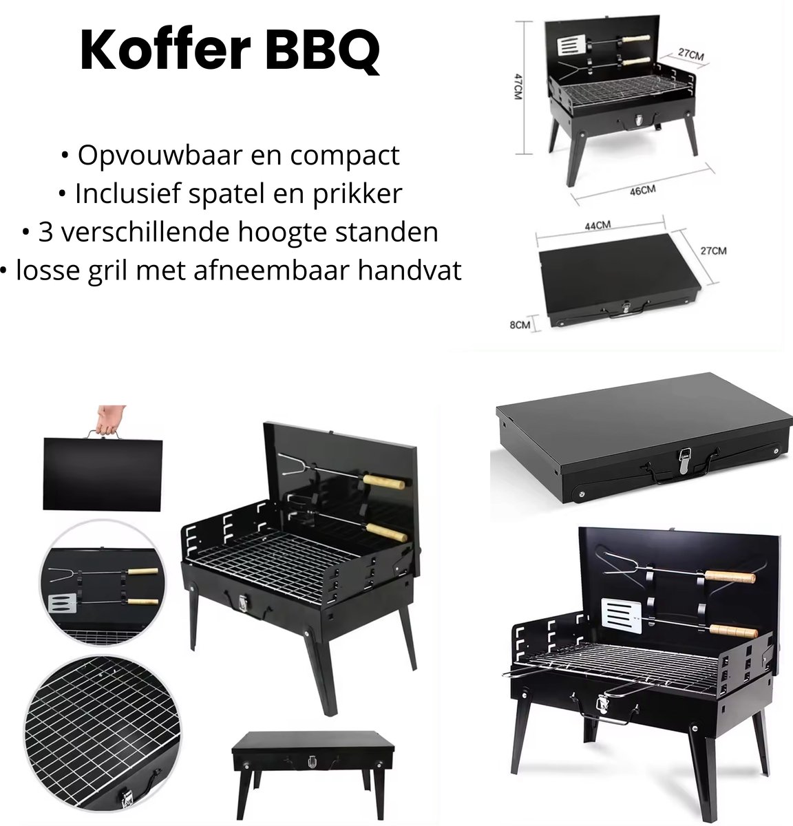 Koffer BBQ - Houtskool Barbecue thumbnail 5