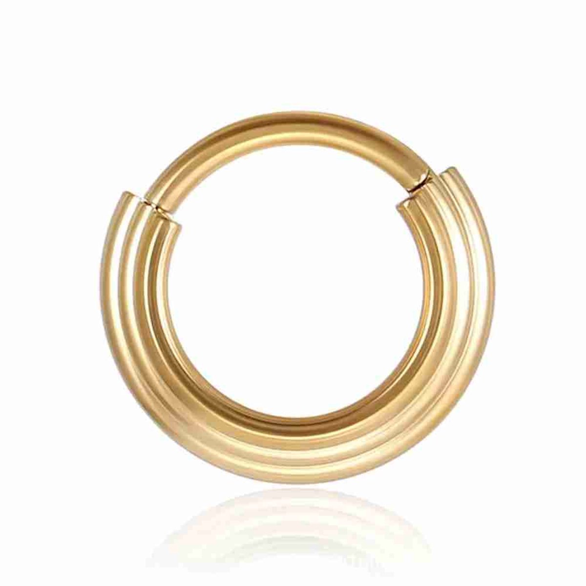 WeLoveSilver - Helix piercing - goudkleurig ringetje - chirurgisch staal - 6mm