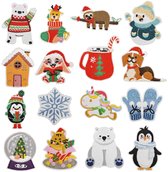 Kerstmis patches, 9 stuks notenkraker-patches om op te strijken