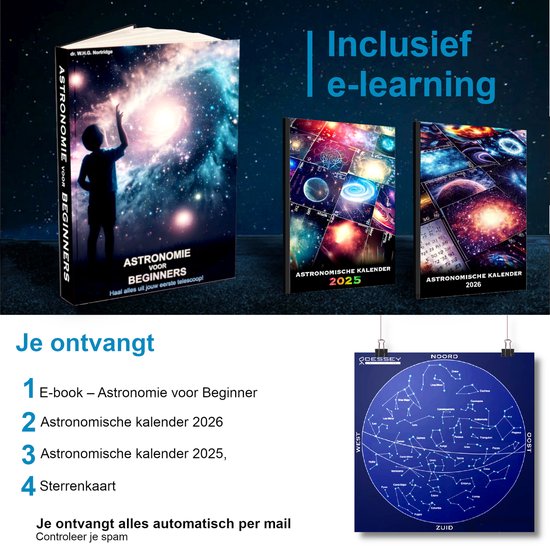 ODESSEY® Refractor Telescoop voor Kinderen 150X Zoom – Tafel Telescoop – Sterrenkijker – Telescoop Kinderen – Sterrenkijker voor Kinderen – Sterrenkijker Telescoop