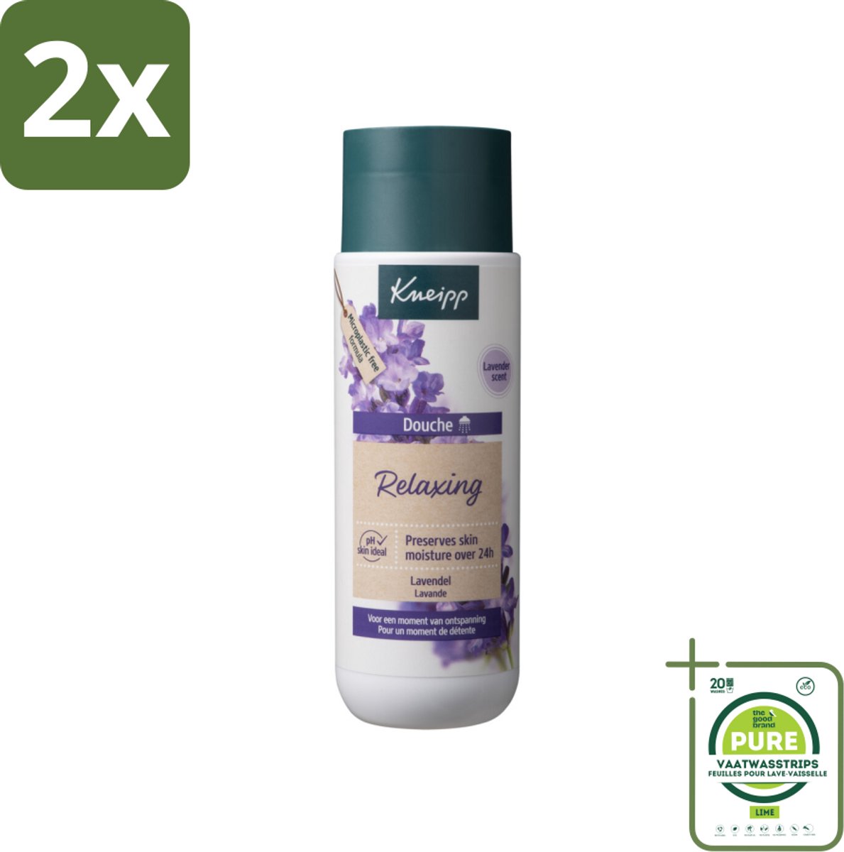 Kneipp Douche Relaxing 200 ml - Voordeelverpakking - 2 stuks - Douchegel - Ontspannende douche