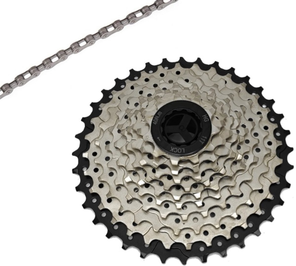 Bundeldeal: 11-36T 10 speed cassette + 116l Ketting