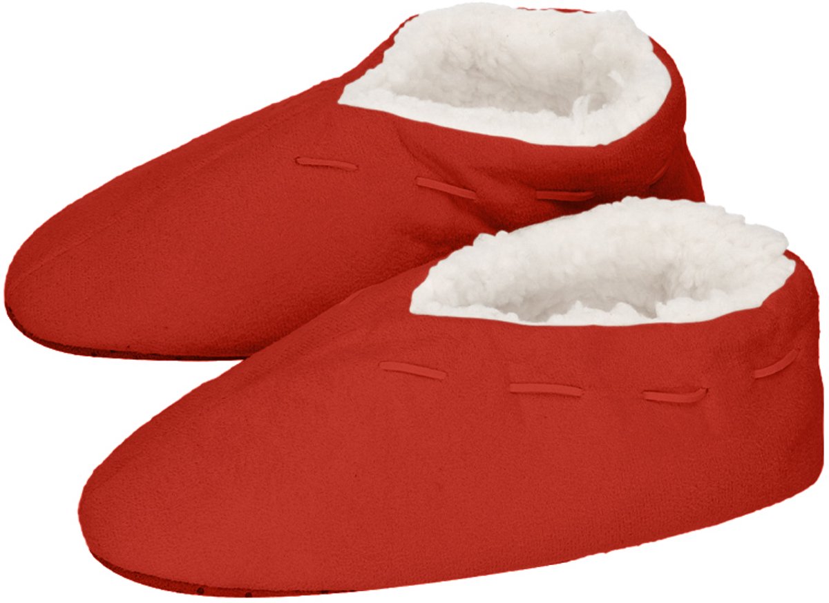 ATTREZZO® Pantoffels Heren - Spaanse Sloffen - Maat 46/47 - Rood - Heerlijk warm!