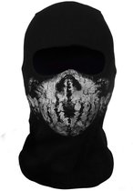 Lot De 4 Masques Tête De Mort - Foulards Multifonctions Moto, Ski, Halloween 25x50cm Noir Respirants