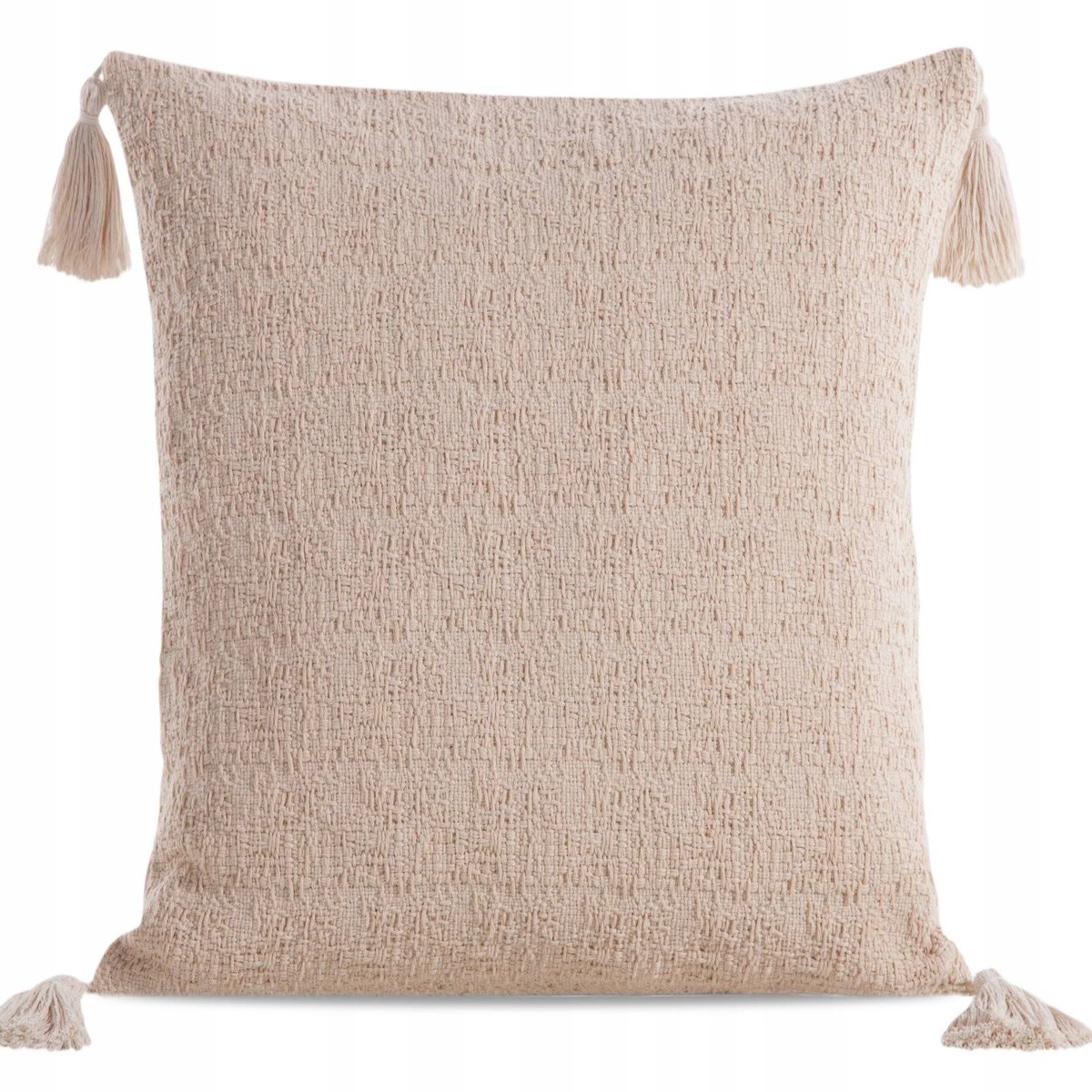 Sierkussens Boho 45x45cm Beige met Kwastjes