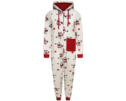 Onesie Scooter Santa Wit - Dames - Volwassenen - Onesies - Maat S