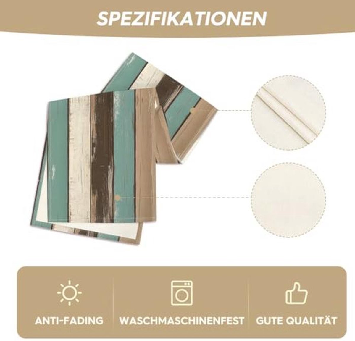 Rustieke houten tafelloper voor herfstseizoen - 40 x 180 cm
