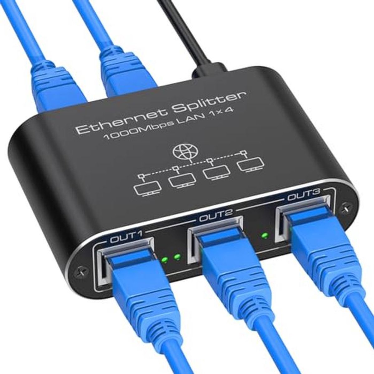 LAN Splitter 1 naar 4 Gigabit Ethernet Switch voor Snelle Netwerkverbinding