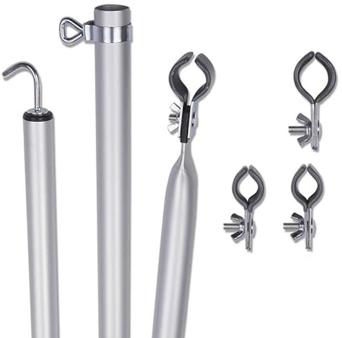 Telescopische Dakstang Set - 2 Aluminium Dakhaken voor Voortent Bevestiging 230-325 cm