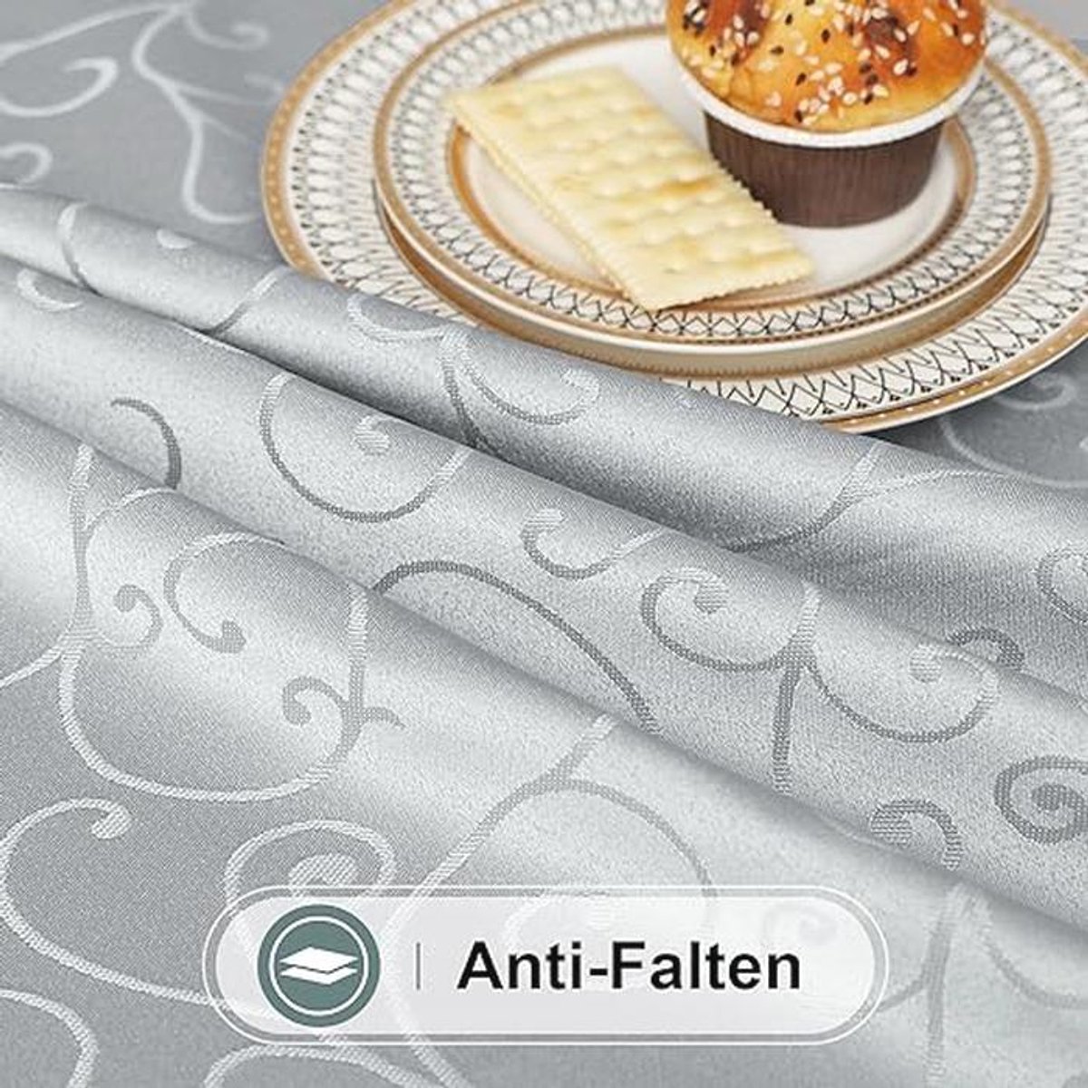 Afwasbaar Tafelkleed Rechthoekig 130 x 200 cm - Vuilafstotend Polyester Jacquard