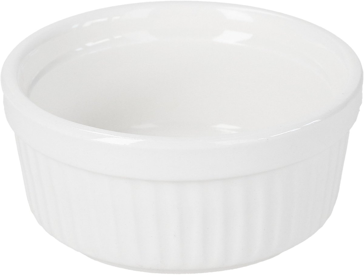 4-delig set BIANCA schalen wit met zwarte metalen standaard – 90423