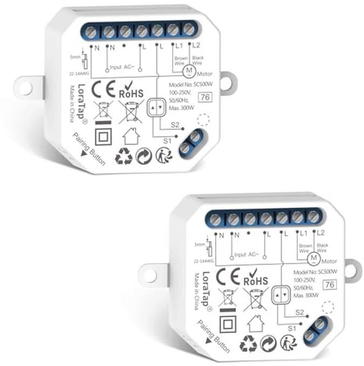 Intelligente Rolluikmodule Schakelaar met WiFi en Spraakbediening - Compatibel met Alexa en Google Home