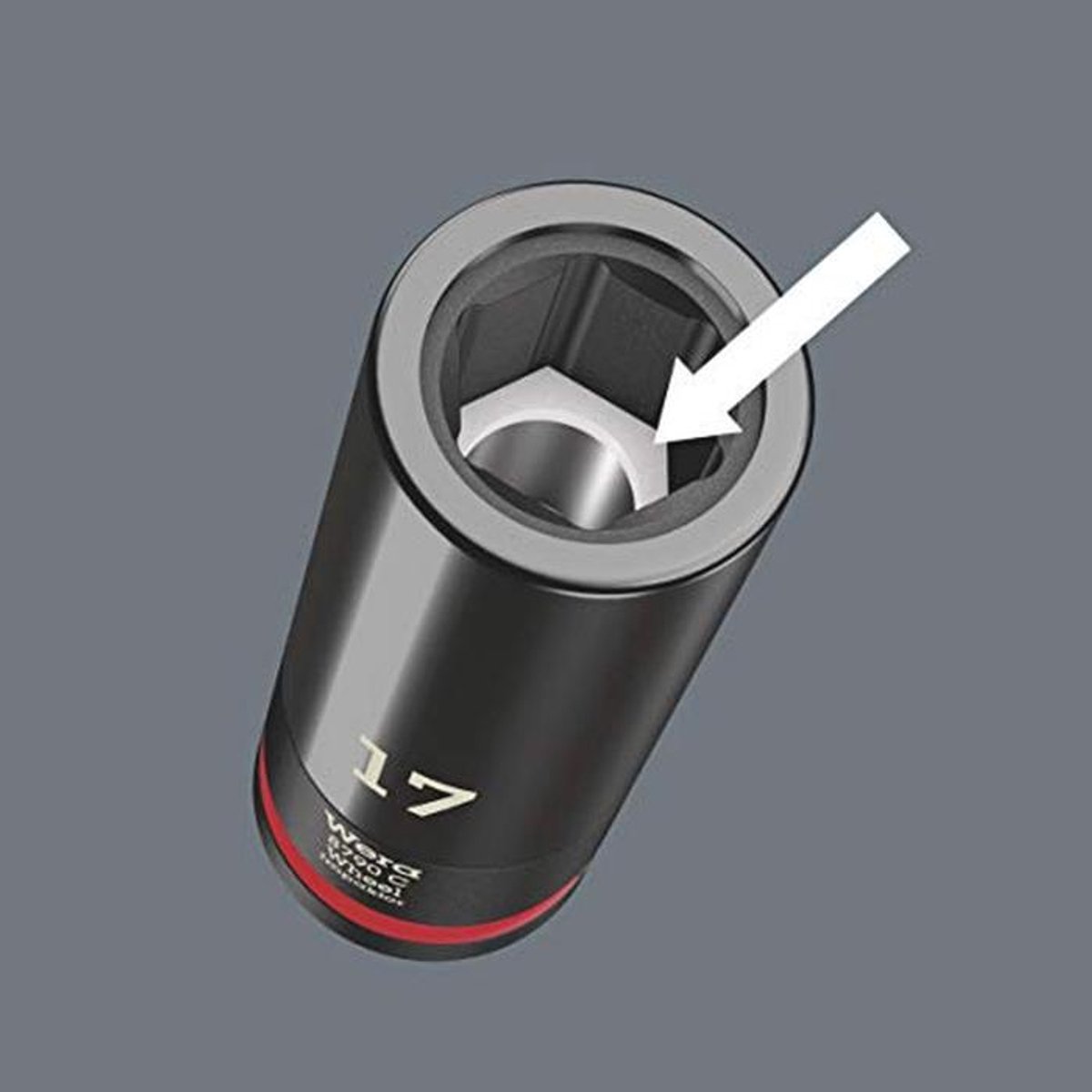 Steeksleutelinzetstuk 1/2 inch met Houderfunctie - 17 x 85 x 30 mm