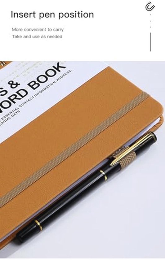 Wachtwoordboek met tabbladen - Compact adresboek en wachtwoordhouder voor veilige organisatie van Merkloos — afbeelding 2