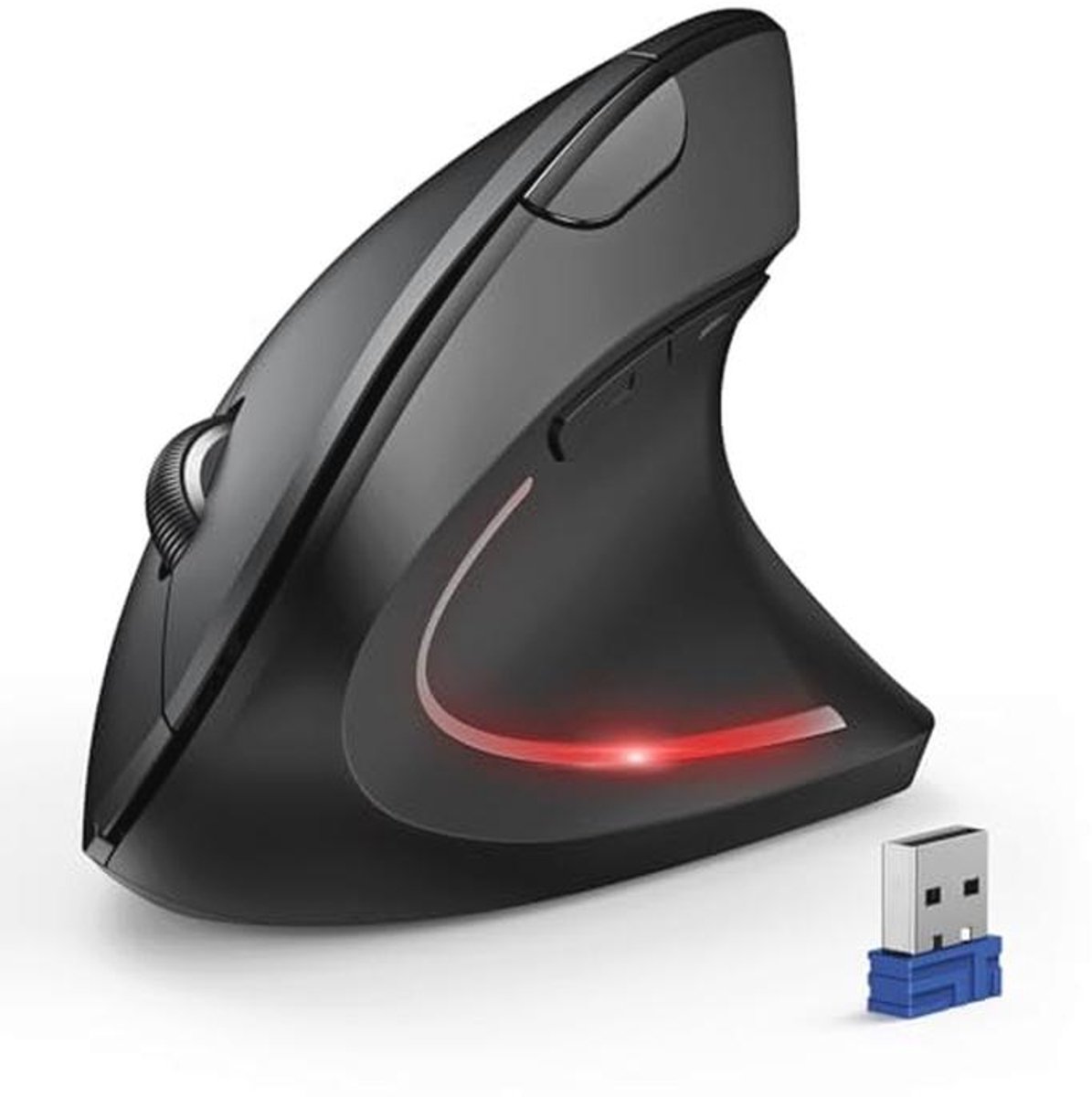 Ergonomische Draadloze Bluetooth Verticale Muis met 6 DPI-instellingen tot 4800 DPI voor Laptop, PC en Tablet
