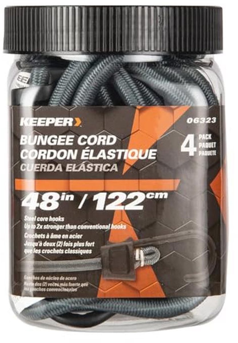 Bungee Koorden 48" - UV-bestendige 4 Pack met Sterke Haken