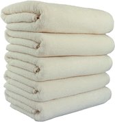ZOLLNER set van 4 handdoeken, 50x100 cm, 100% katoen, 650g/qm, wit