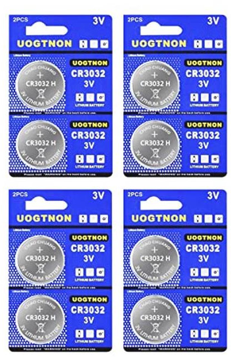 3V Lithium Knoopbatterij CR3032 - 8 Stuks