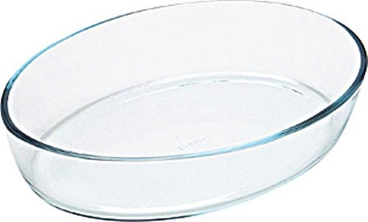 Ovale Casserole Schaal van Glas - 35 x 24 cm, Vaatwasmachinebestendig, Krasbestendig