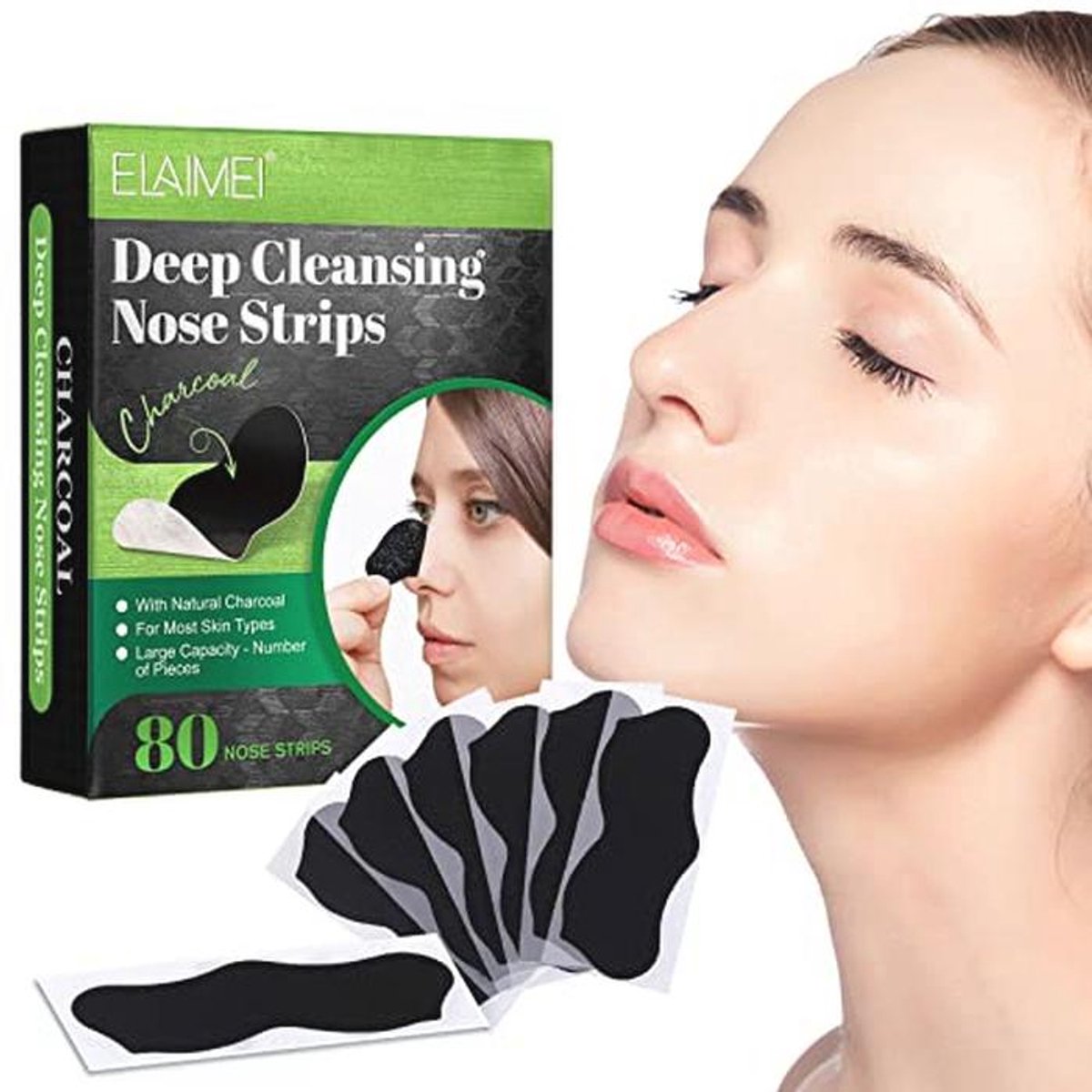Nose Strips voor een Schone Neus - 80 Stuks Zwart