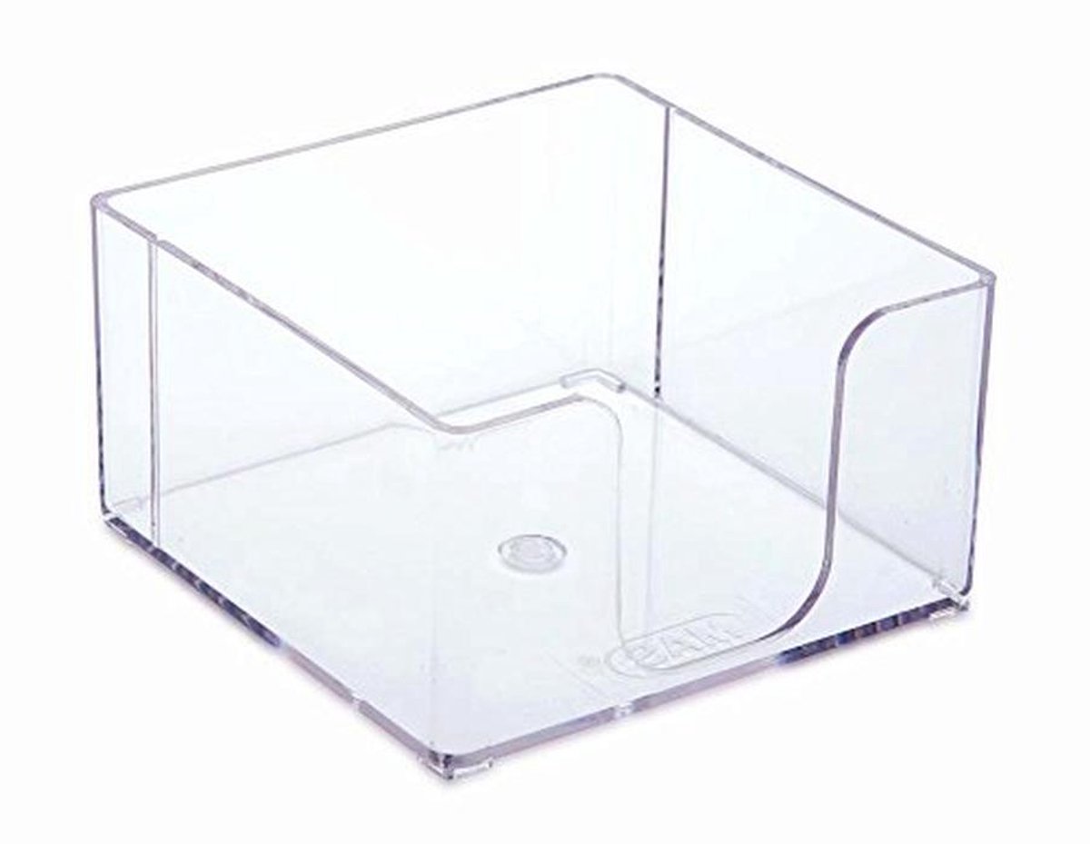 Memo Lade 865 - Transparante Kunststof Notelet Box van 9 x 9 cm