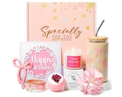 Birthday Gift for Women 10 11 12 16 18 21 30 Years Birthday Gift Girls Teenagers Best Friend Gift Set Pink Stuffs Gift Set for Boyfriend Sister Coworker