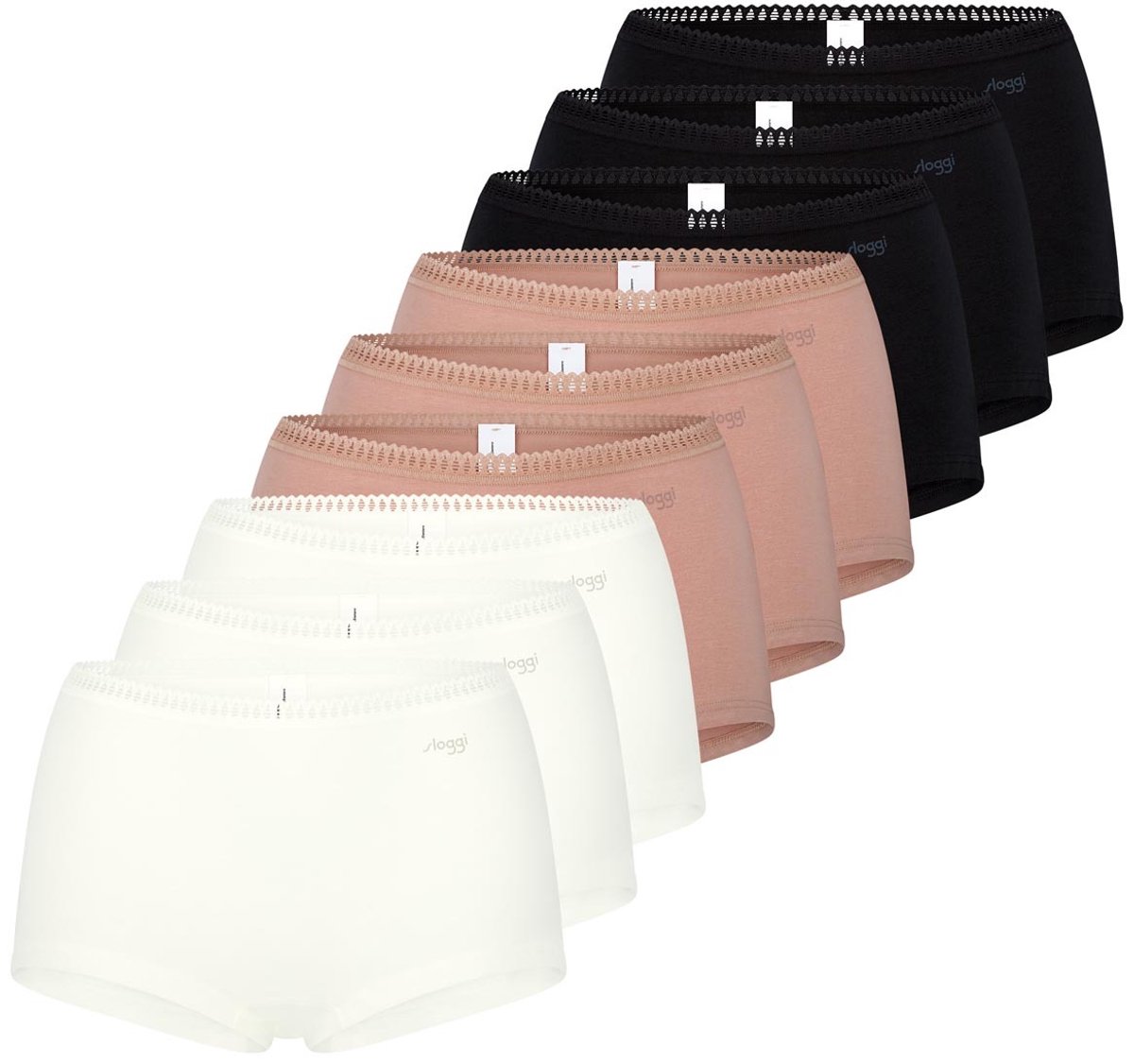 sloggi Dames shorts slip 9 pack GO Crush