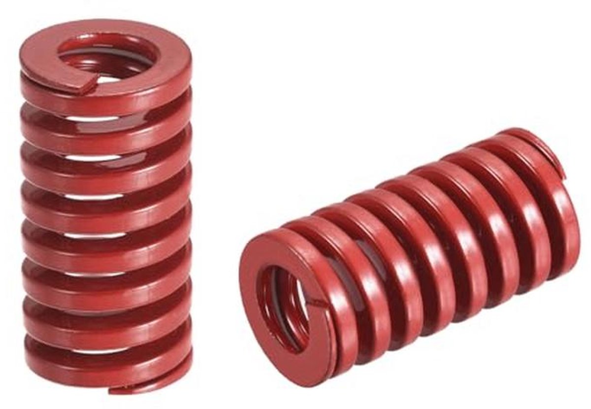 Gereedschapsveren 18 mm buitendiameter - 35 mm lang - Spiraal reliëf - Compressie veren voor 3D-printer en elektronische onderdelen - 2 stuks