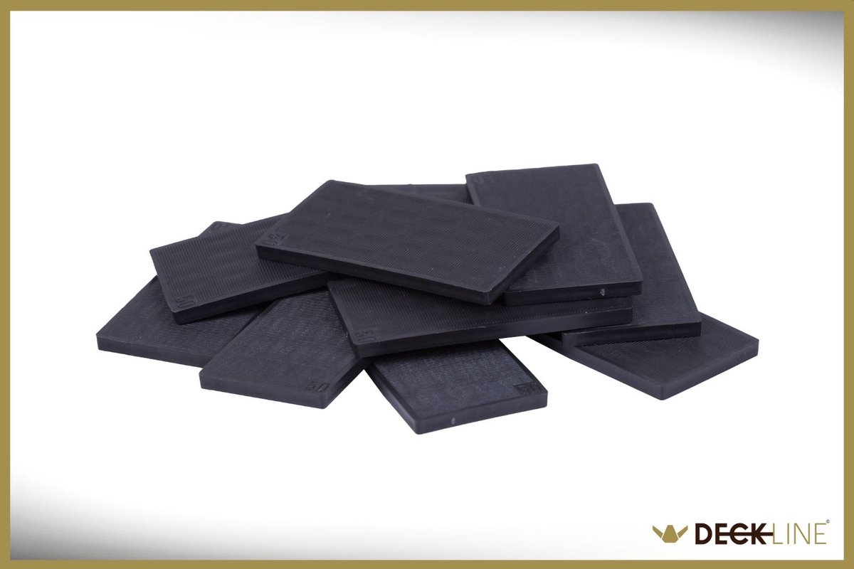 DECKLINE S5006 - Montage Wiggen - Zwart - 50x100x6 mm - 100 Stuks - Duurzaam