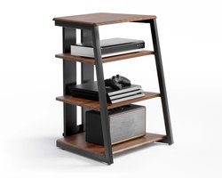 FITUEYES HiFi-meubel - Hoogteverstelbare planken - 78 cm hoog - Verstelbare voetjes - Waterafstotend