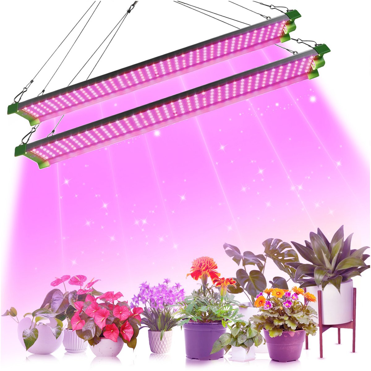 MUPOO 175 LED Full spectrum Groeilamp - Bloeilamp - Kweeklamp - 380-840 nm paarsrood licht - voor Optimaal Groeilicht - Voor Alle Planten
