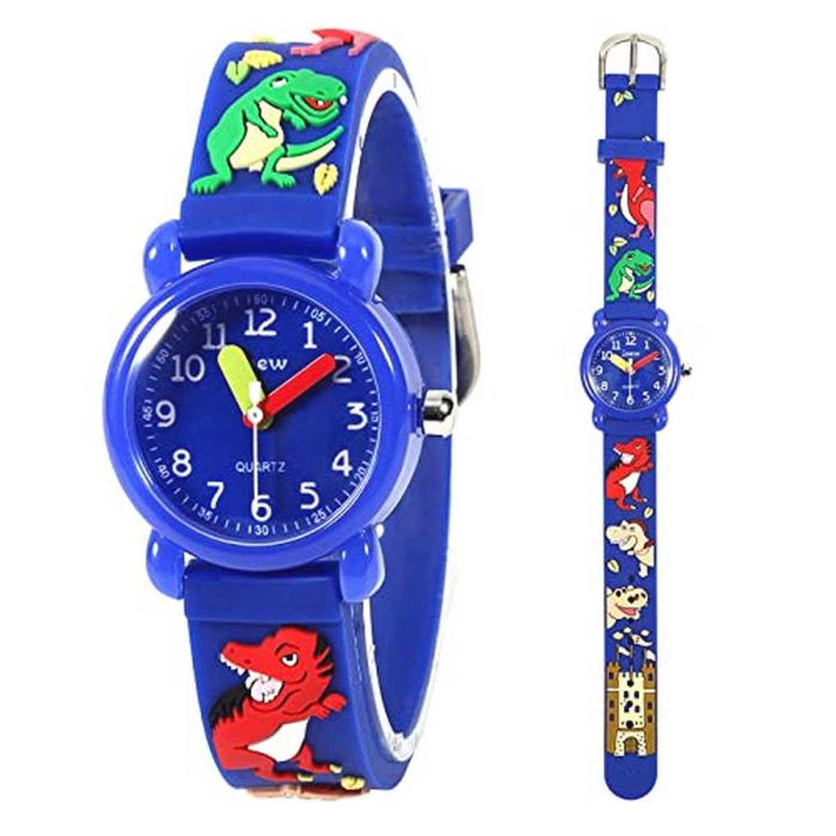 Waterdichte Cartoon Horloges voor Kinderen - Onderwijshorloges met Siliconen en Nylon Band