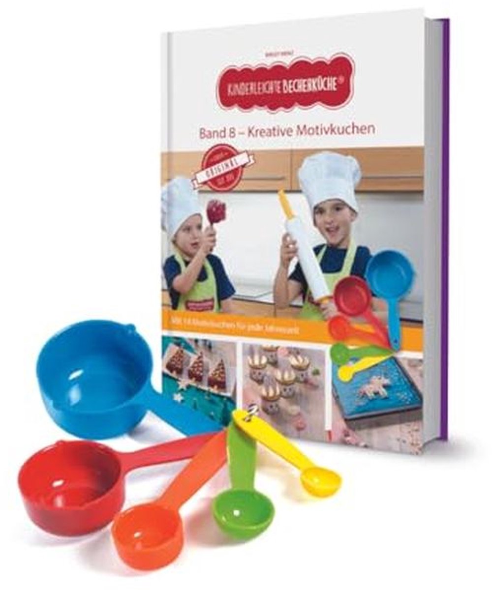 Baking set voor kinderen - 6-delig met kleurrijke maatbekers