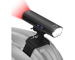 Gaciron Bicycle light with 600 lumens, integrated bicycle light front and rear, helmet mounting, 4 brightness modes, front light for bicycle, USB-C rechargeable