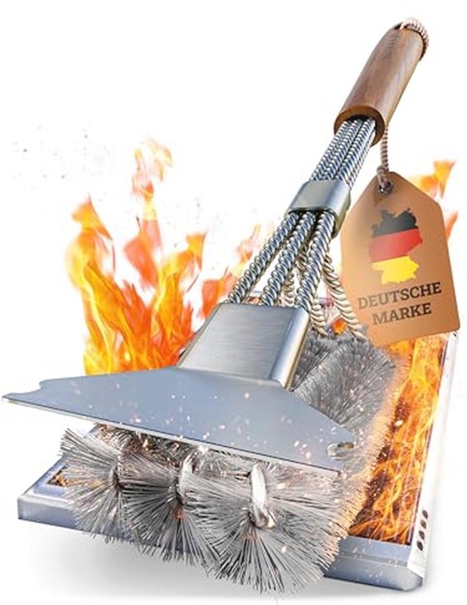 Duurzame Grillborstel voor Efficiënte Reiniging van Grill en Oven
