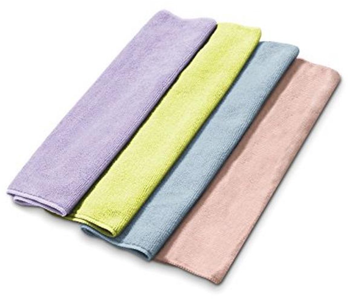 Microvezeldoeken Set van 4 - Sneldrogend, Super Absorberend, Wasbaar, Groen en Paars