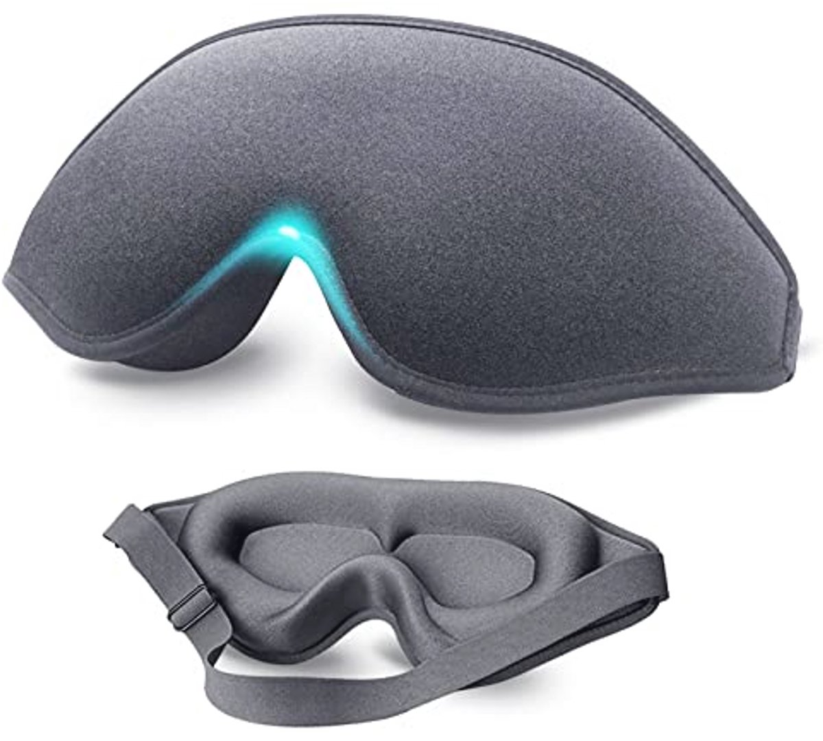 AUPHIL Oogmasker om te slapen, AUPHIL 3D Voorgevormde Oogbedekking Blinddoek Slaapmasker, Comfort Slaapmaskers voor Vrouwen Mannen Zijslaper 100% Lichtblokkering, Zacht Ademend Slaap Oogmasker voor