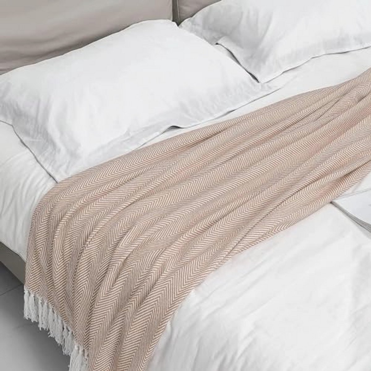 Handgeweven Katoenen Plaids 127 x 152 cm - Luxe, Lichtgewicht en Gezellig voor Elk Seizoen