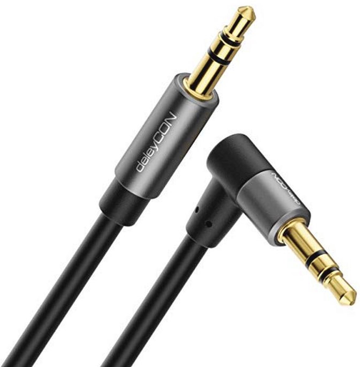 AUX-Kabel 3,5mm - Haakse & Flexibele Jackkabel voor Smartphone en Tablet