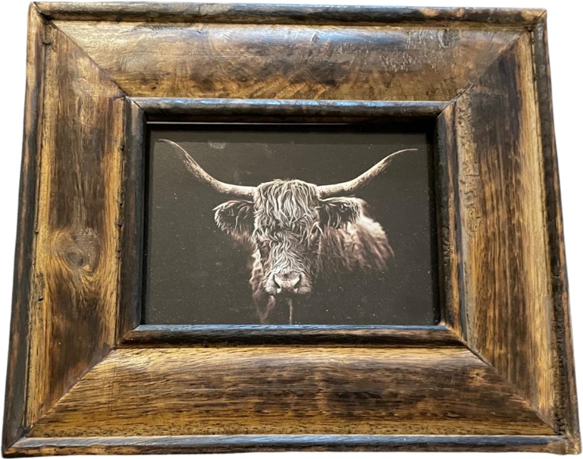 Home Sweet Home Fotolijst bruin zwart bruin schotse hooglander | 125003 | Home Sweet Home | Stoer & Sober Landelijke Woonstijl