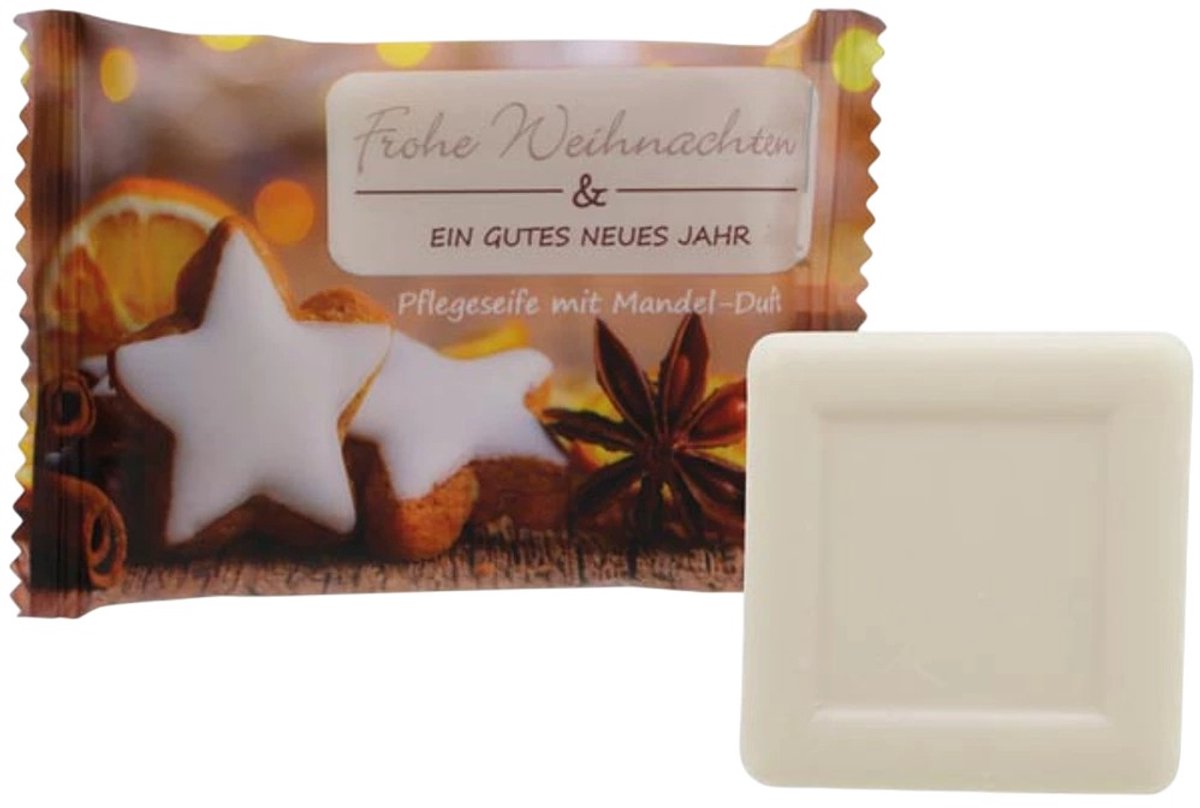 Kerstmiszeep 6 x Zeep – Kerstmis 25g - Amandelgeur - Kerst - Zeep