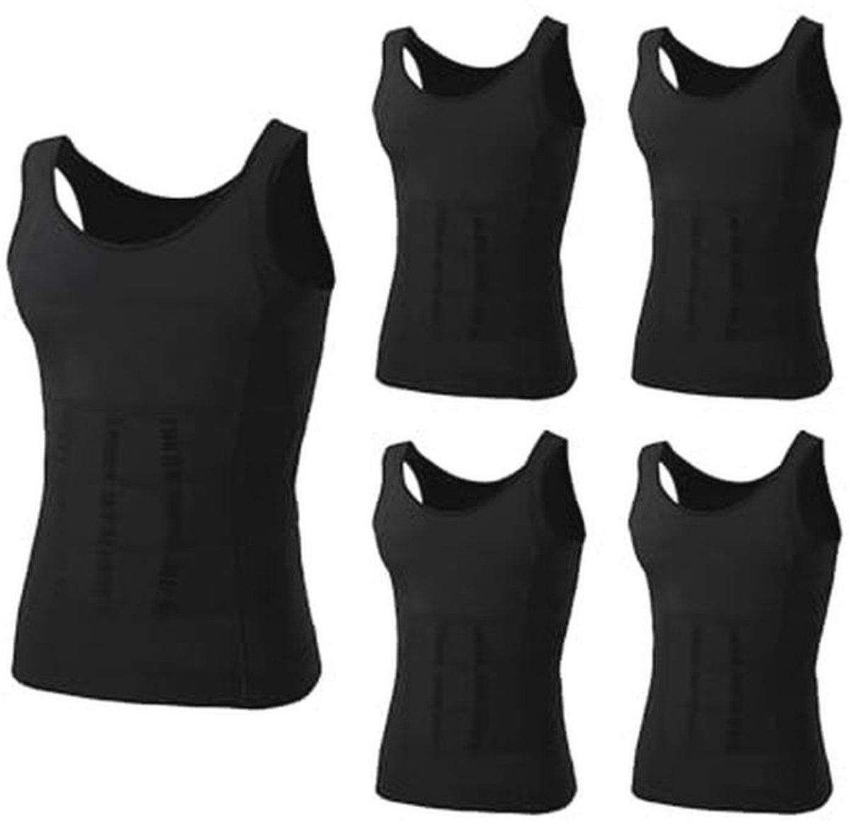 Afslankende Body Shaper Compressie Shirt voor Mannen - Sculpting Vest en Spier Tank
